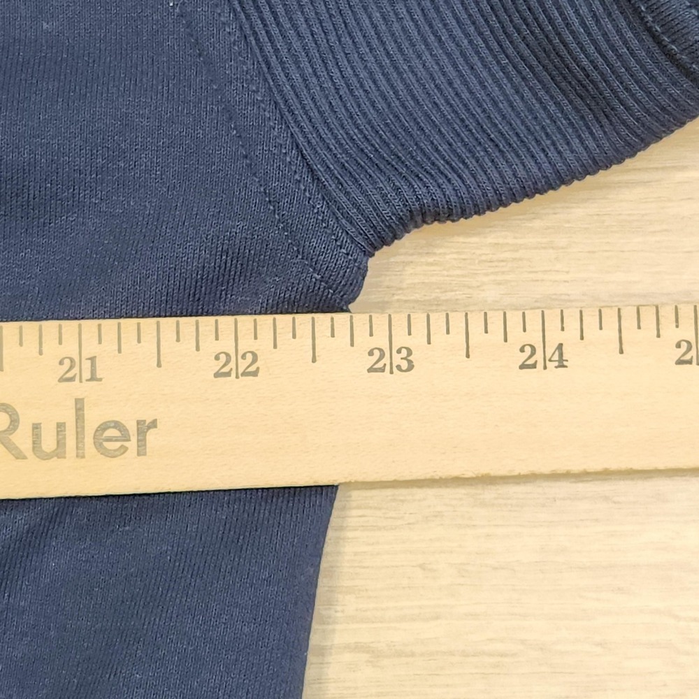 Athleta Ascend Hoodie Womens Medium Blue Fleece 1/4 Zip Pullover Sweatshirt - Picture 7 of 9